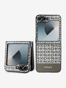 DKNY DKNY PU Leather Repeat Pattern Bottom Stripe Zadní Kryt pro Samsung Galaxy Z Flip 6 Brown