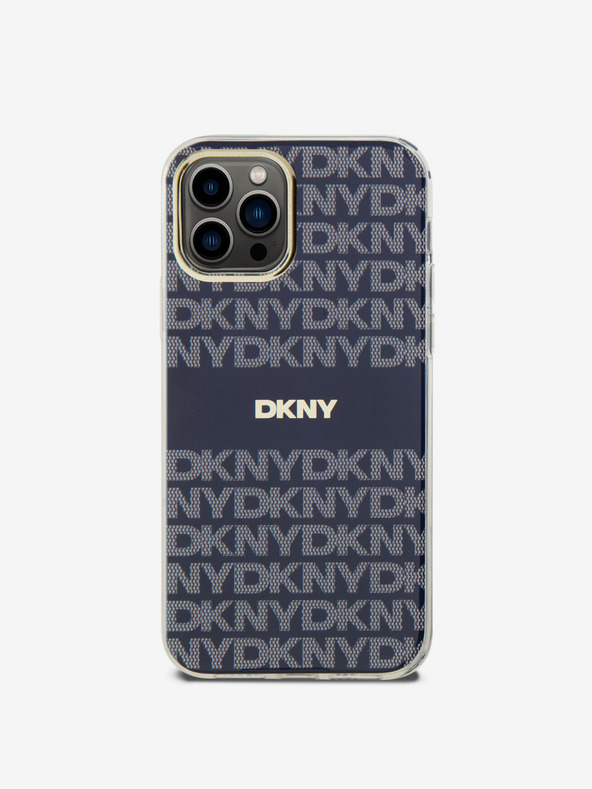 DKNY PC/TPU Repeat Pattern Tonal Stripe Magsafe Zadní Kryt pro iPhone 12/12 Pro Blue DKNY