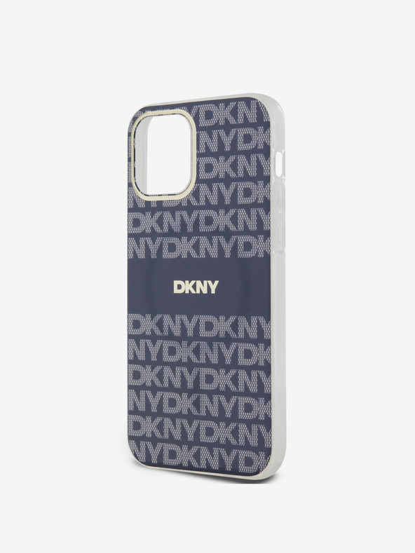DKNY PC/TPU Repeat Pattern Tonal Stripe Magsafe Zadní Kryt pro iPhone 12/12 Pro Blue DKNY