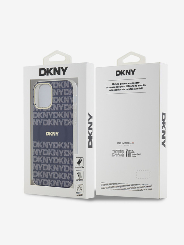 DKNY PC/TPU Repeat Pattern Tonal Stripe Magsafe Zadní Kryt pro iPhone 12/12 Pro Blue DKNY