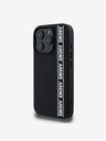 DKNY DKNY 3D Rubber Repeat Logo Line Zadní Kryt pro iPhone 16 Pro Black