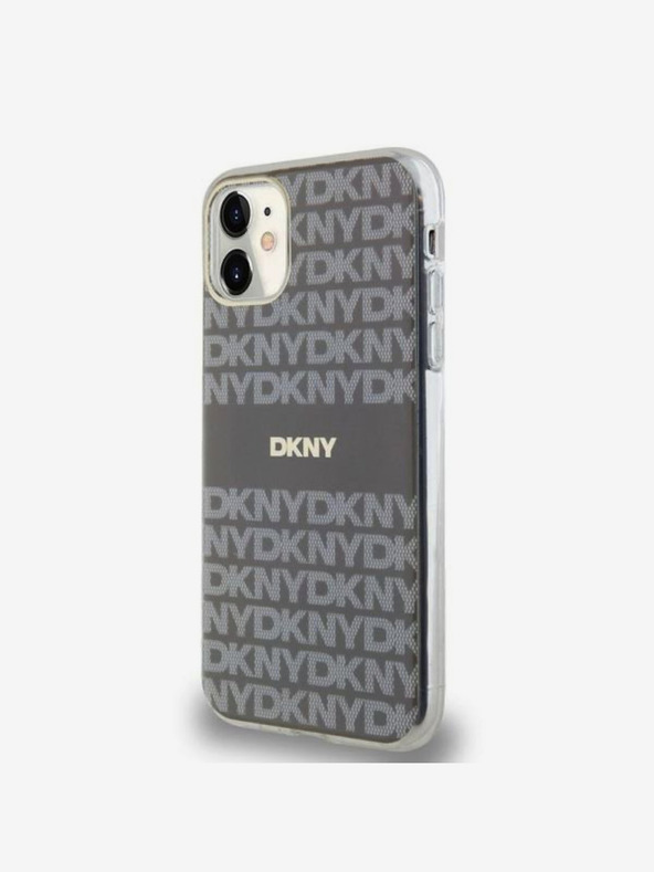 DKNY PC/TPU Repeat Pattern Tonal Stripe Magsafe Zadní Kryt pro iPhone 11 Beige DKNY