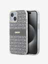 DKNY PC/TPU Repeat Pattern Tonal Stripe Magsafe Zadní Kryt pro iPhone 15 Beige DKNY