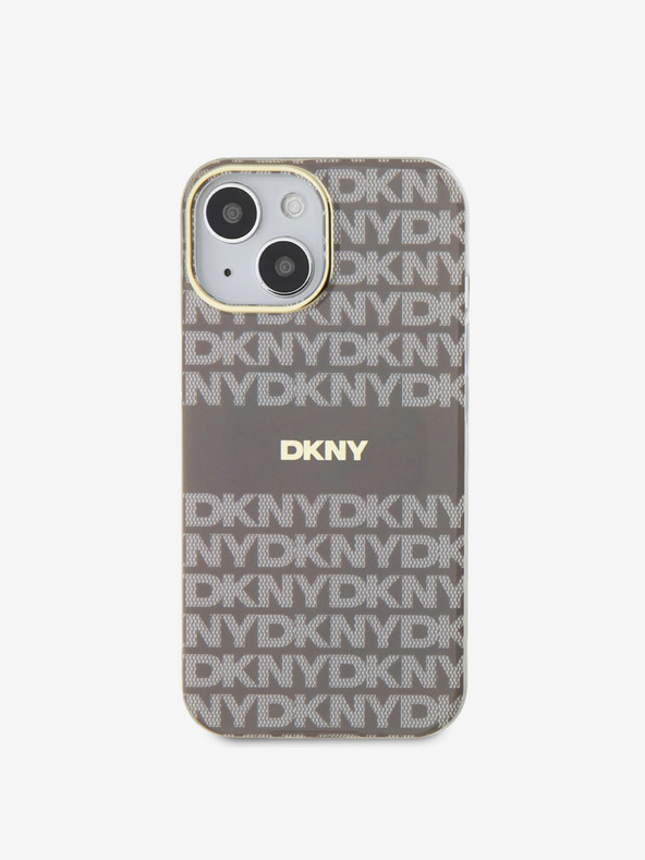 DKNY PC/TPU Repeat Pattern Tonal Stripe Magsafe Zadní Kryt pro iPhone 15 Beige DKNY