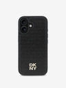 DKNY DKNY PU Leather Repeat Pattern Stack Logo MagSafe Zadní Kryt pro iPhone 16 Plus Black