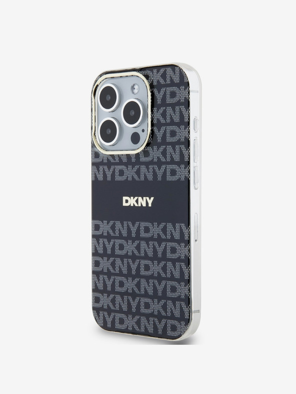 DKNY PC/TPU Repeat Pattern Tonal Stripe Magsafe Zadní Kryt pro iPhone 14 Pro Black DKNY