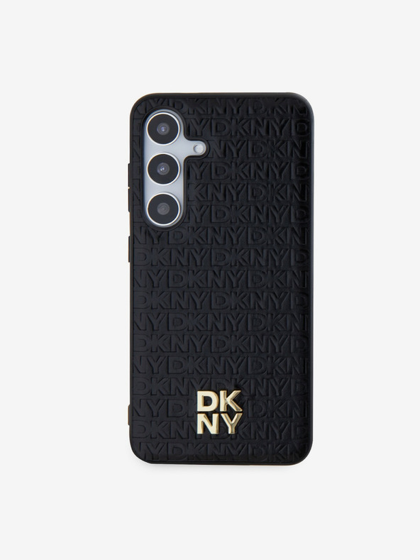 DKNY DKNY PU Leather Repeat Pattern Stack Logo Magsafe Zadní Kryt pro Samsung Galaxy S24+ Black