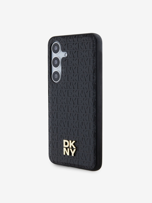 DKNY DKNY PU Leather Repeat Pattern Stack Logo Magsafe Zadní Kryt pro Samsung Galaxy S24+ Black