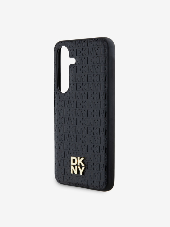 DKNY DKNY PU Leather Repeat Pattern Stack Logo Magsafe Zadní Kryt pro Samsung Galaxy S24+ Black