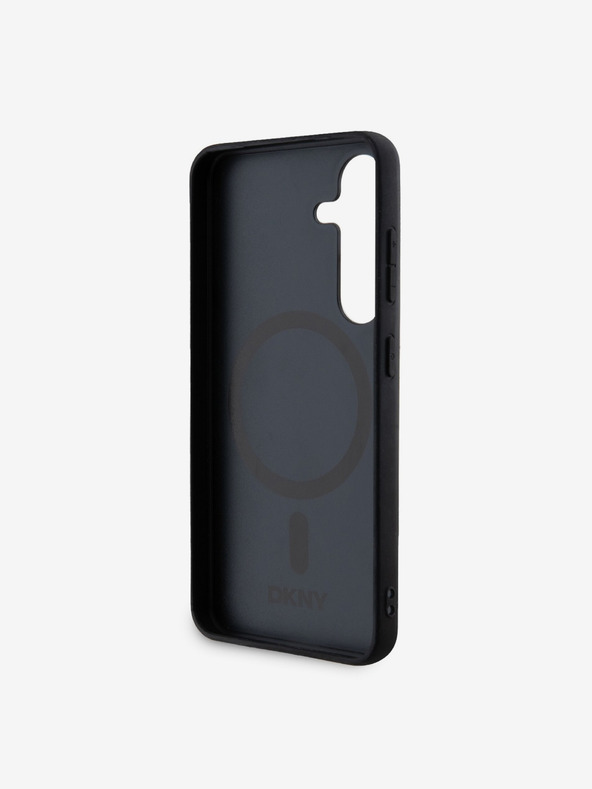 DKNY DKNY PU Leather Repeat Pattern Stack Logo Magsafe Zadní Kryt pro Samsung Galaxy S24+ Black