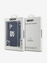 DKNY DKNY PU Leather Stack Logo Wrist Strap Zadní Kryt pro iPhone 16 Black