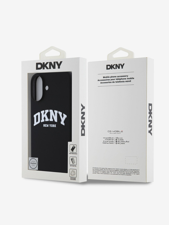 DKNY DKNY Liquid Silicone Arch Logo MagSafe Zadní Kryt pro iPhone 16 Plus Black