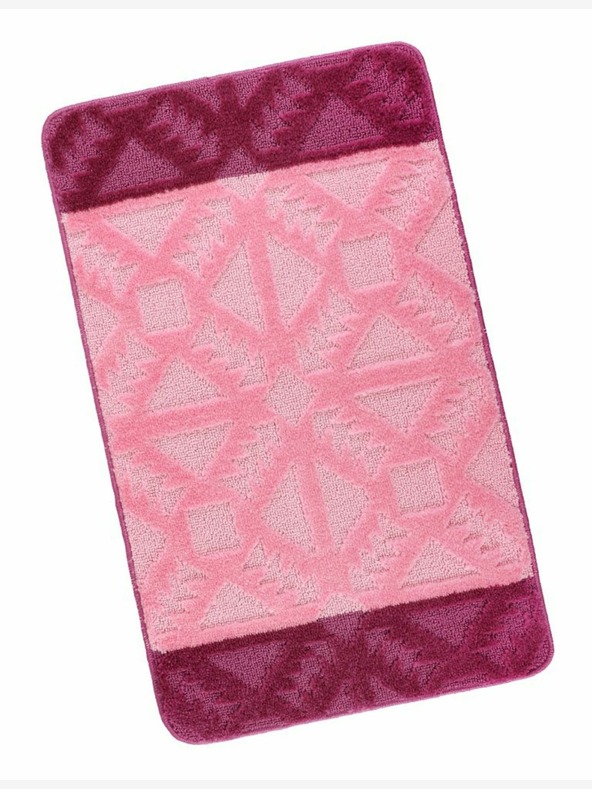 Bellatex Koupelnová předložka 60x100cm geometrie růžová Bellatex
