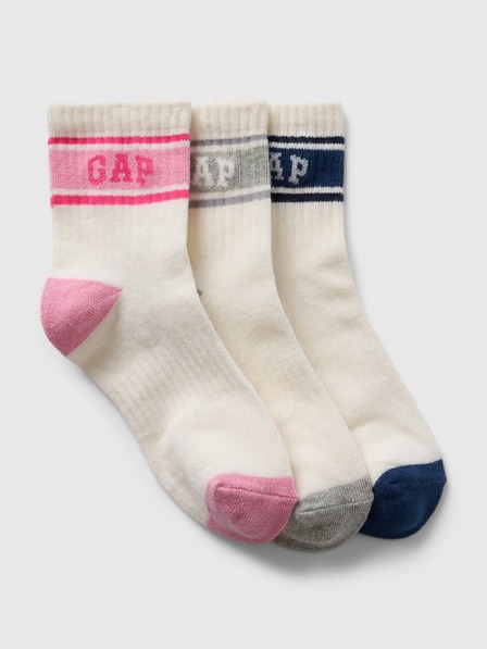 GAP Dětské ponožky s logem, 3 páry GAP