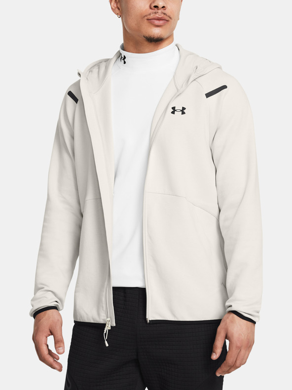 Under Armour Pánská mikina Under Armour UA Unstoppable Flc FZ HD EU-WHT