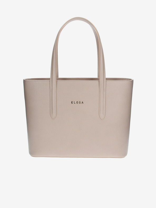 Elega Béžová dámská kožená kabelka ELEGA Simone