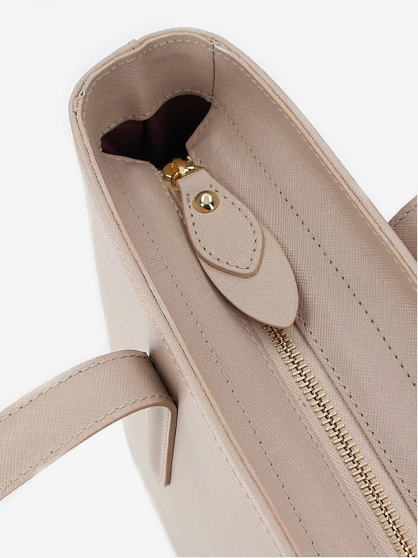 Elega Béžová dámská kožená kabelka ELEGA Simone