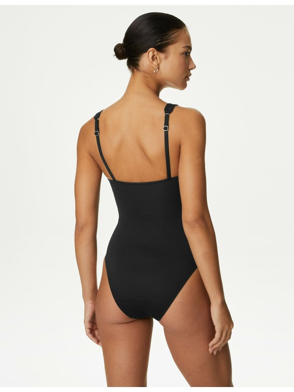 Marks & Spencer Dekoltové plavky formující bříško Marks & Spencer černá
