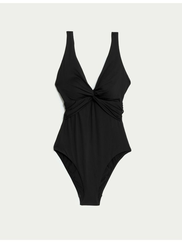 Marks & Spencer Dekoltové plavky formující bříško Marks & Spencer černá