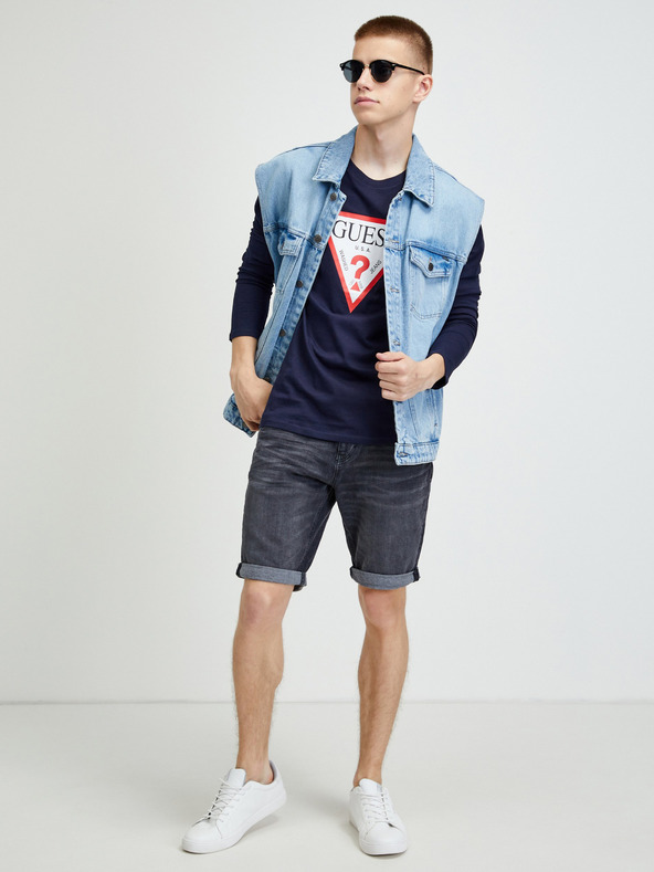 Guess Tmavě modré pánské tričko Guess