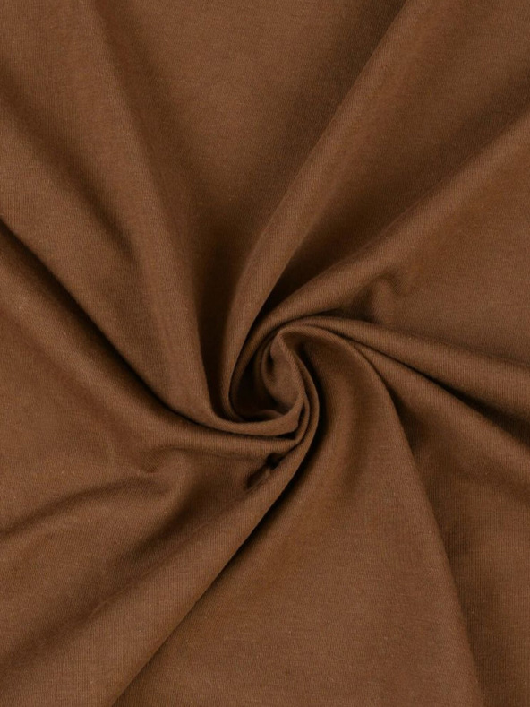 Kvalitex Jersey prostěradlo dvojlůžko 200x200cm tmavě hnědé