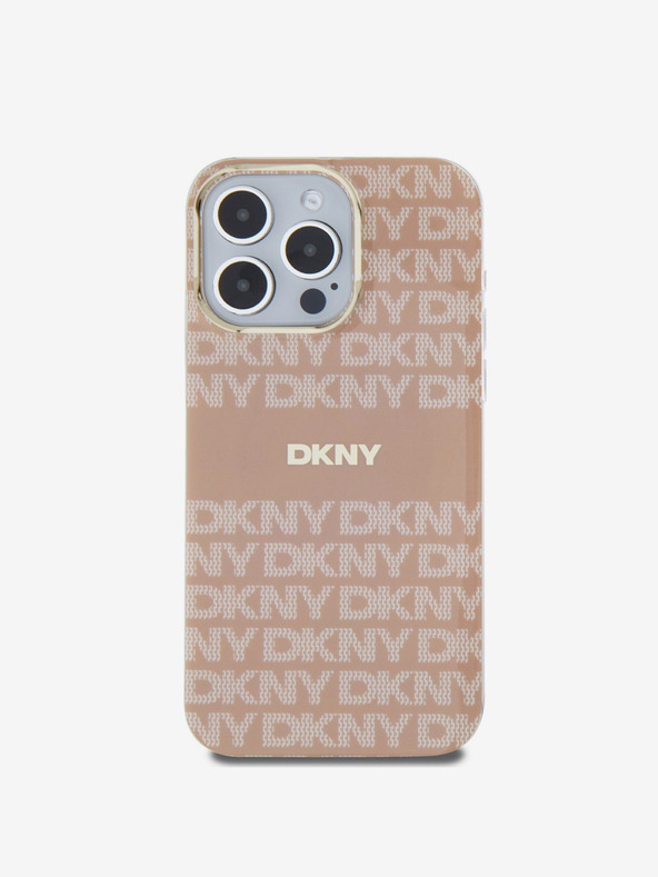 DKNY PC/TPU Repeat Pattern Tonal Stripe Magsafe Zadní Kryt pro iPhone 15 Pro Max Pink DKNY