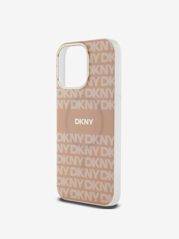 DKNY PC/TPU Repeat Pattern Tonal Stripe Magsafe Zadní Kryt pro iPhone 15 Pro Max Pink DKNY