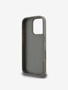 DKNY DKNY PU Leather Checkered Pattern and Stripe Zadní Kryt pro iPhone 16 Pro Beige