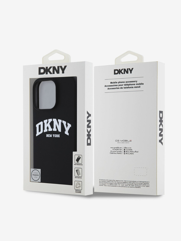 DKNY DKNY Liquid Silicone Arch Logo MagSafe Zadní Kryt pro iPhone 16 Pro Black
