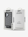 DKNY DKNY PU Leather Repeat Pattern Bottom Stripe MagSafe Zadní Kryt pro iPhone 16 Plus Black