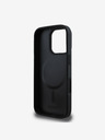 DKNY DKNY PU Leather Stack Logo Magsafe Zadní Kryt pro iPhone 16 Pro Max Black