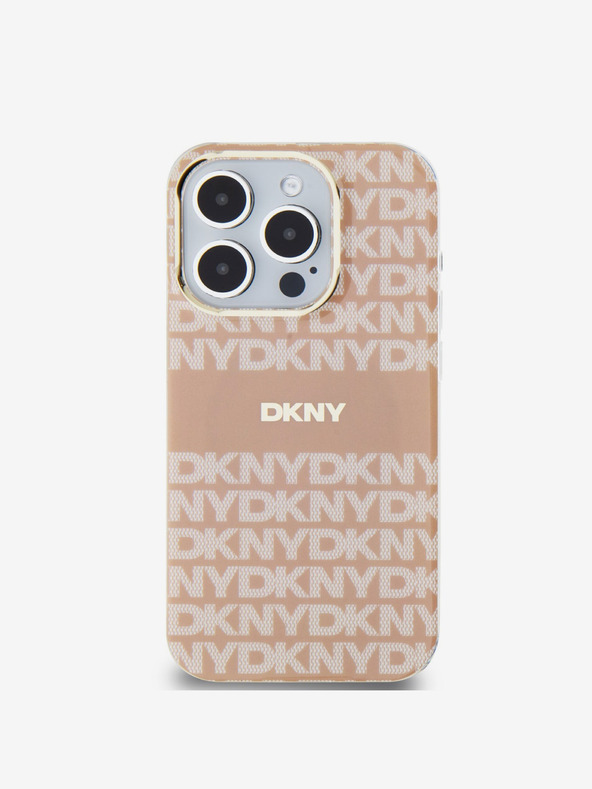 DKNY PC/TPU Repeat Pattern Tonal Stripe Magsafe Zadní Kryt pro iPhone 13 Pro Max Pink DKNY
