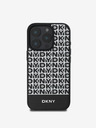 DKNY DKNY PU Leather Repeat Pattern Bottom Stripe MagSafe Zadní Kryt pro iPhone 16 Pro Max Black