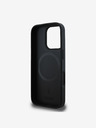 DKNY DKNY PU Leather Repeat Pattern Bottom Stripe MagSafe Zadní Kryt pro iPhone 16 Pro Max Black