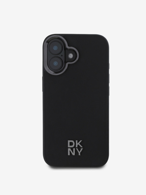 DKNY DKNY PU Leather Stack Logo Magsafe Zadní Kryt pro iPhone 16 Black