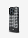 DKNY DKNY PU Leather Repeat Pattern Bottom Stripe MagSafe Zadní Kryt pro iPhone 16 Pro Black