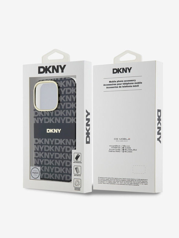 DKNY DKNY PC/TPU Repeat Pattern Tonal Stripe Magsafe Zadní Kryt pro iPhone 16 Pro Max Black