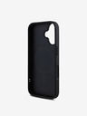 DKNY DKNY PU Leather Silver Metal Logo Magsafe Zadní Kryt pro iPhone 16 Black