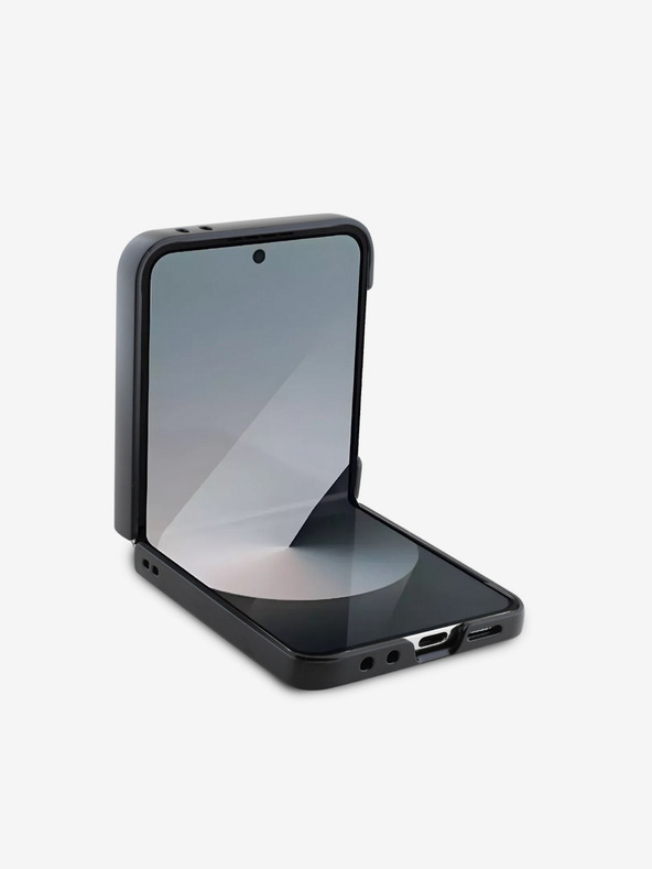 DKNY DKNY PU Leather Checkered Pattern and Stripe Zadní Kryt pro Samsung Galaxy Z Flip 6 Black