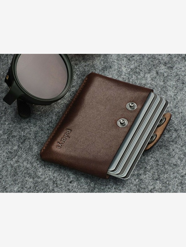 Pularys Pularys dárková sada pánská kožená peněženka Hobby a přívěsek na klíče hnědé 189414102