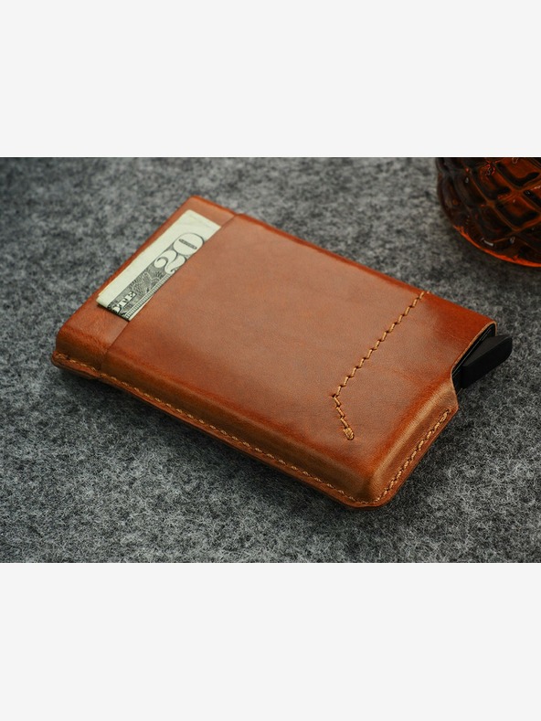 Pularys Pularys pánská kožená peněženka Gobi světle hnědá