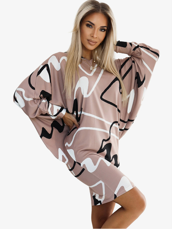 numoco Šaty s netopýřími rukávy Numoco