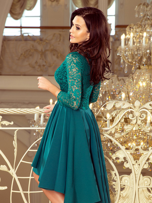 numoco Exkluzivní šaty s krajkou - zelená Numoco NICOLLE