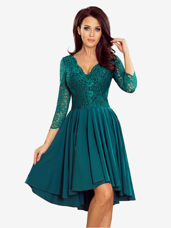 numoco Exkluzivní šaty s krajkou - zelená Numoco NICOLLE