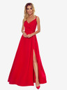 numoco Elegantní maxi šaty s popruhy - červená Numoco CHIARA