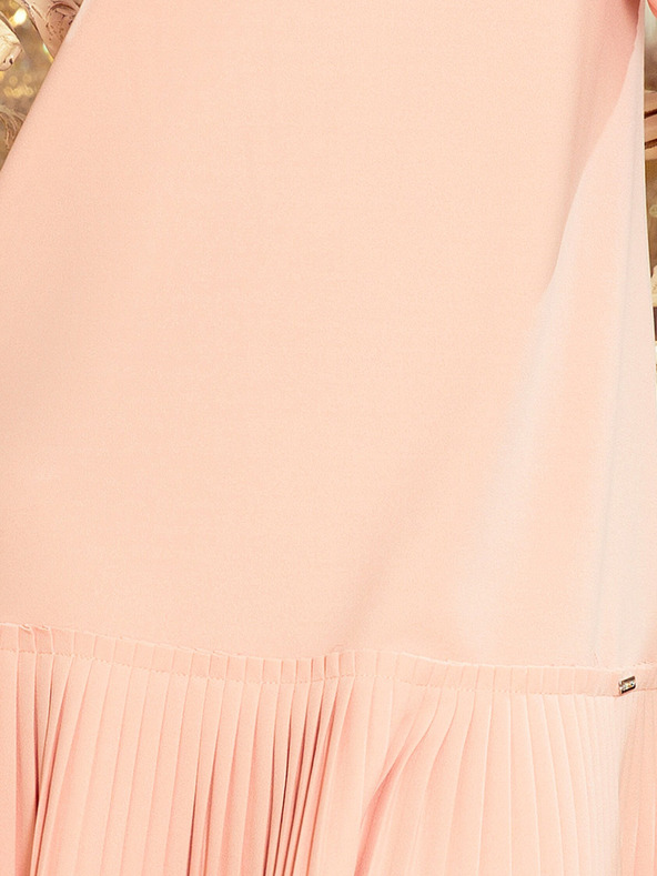 numoco Plisované pohodlné šaty - broskev Numoco LUCY