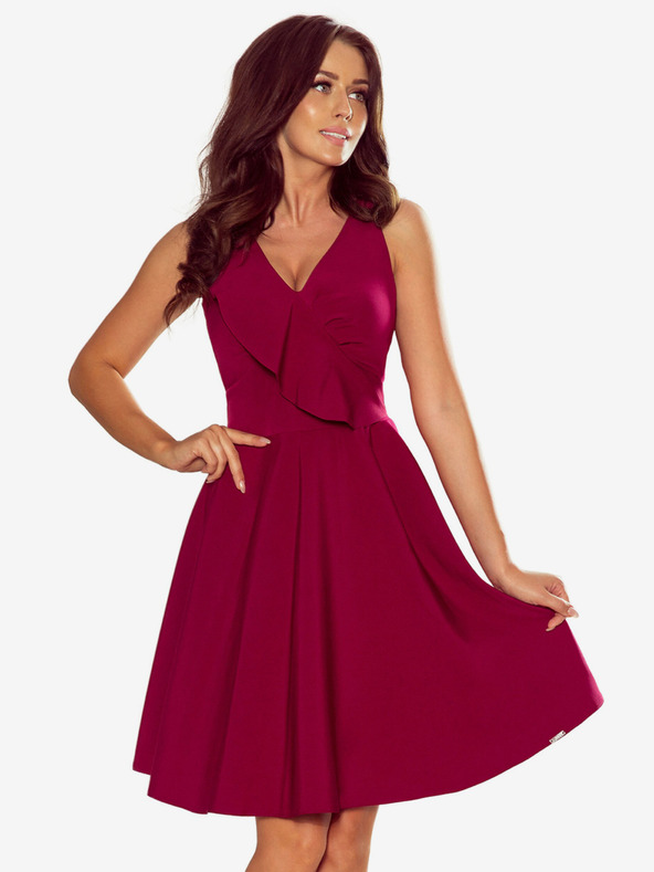 numoco Šaty s límcem - barva vínová Numoco ANITA