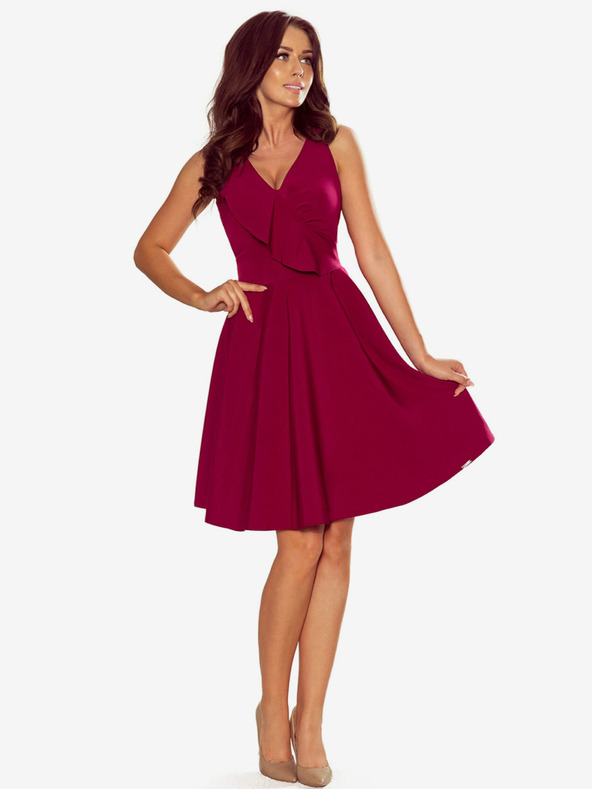 numoco Šaty s límcem - barva vínová Numoco ANITA