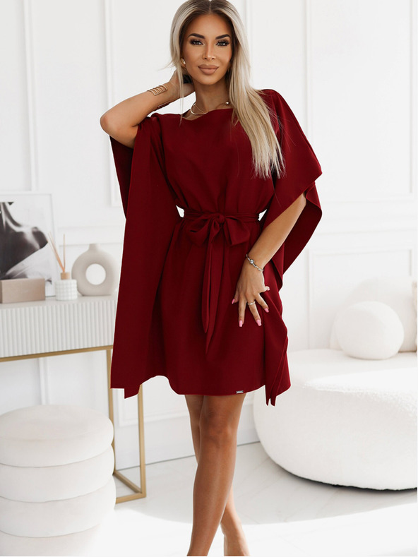 numoco Motýlí šaty se zavazováním v pase Numoco SOFIA