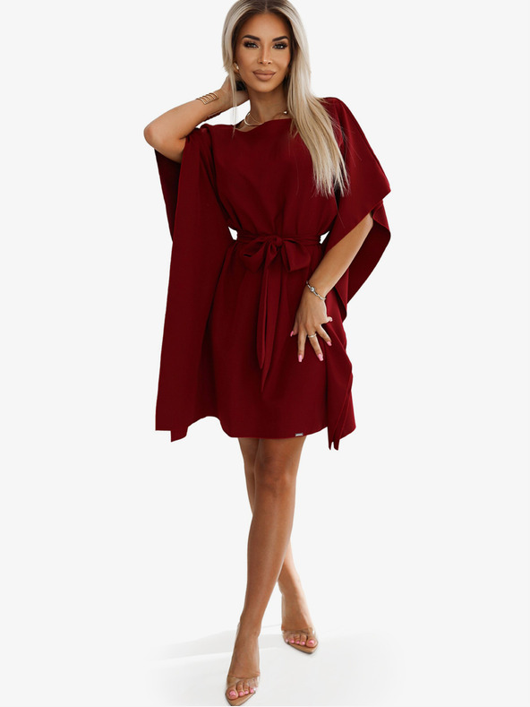 numoco Motýlí šaty se zavazováním v pase Numoco SOFIA